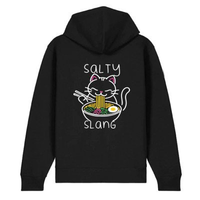 SALTY SLANG NOODLE CAT ZIP HOODIE SALTY SLANG NOODLE CAT ZIP HOODIE