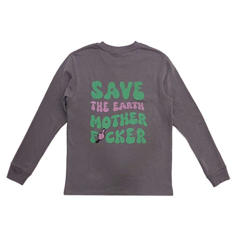SALTY SLANG SAVE THE EARTH LONGCROP SLU224TQ04-0202 SALTY SLANG SAVE THE EARTH LONGCROP SLU224TQ04-0202