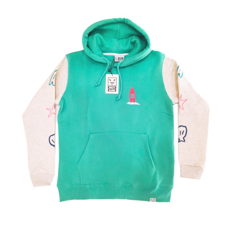 SALTY SLANG ALOHA EMBROIDERY HOODIE SLU226TM07-5822 SALTY SLANG ALOHA EMBROIDERY HOODIE SLU226TM07-5822