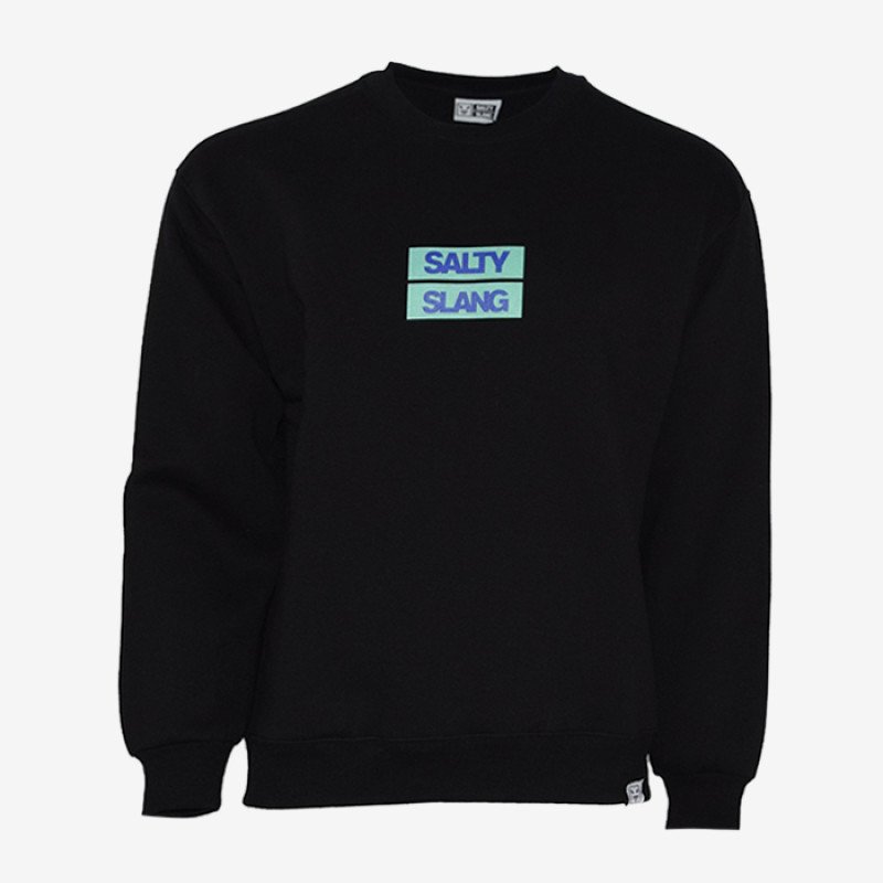 SALTY SLANG BOX WORD LOGO CREW SLU223TA01-2020