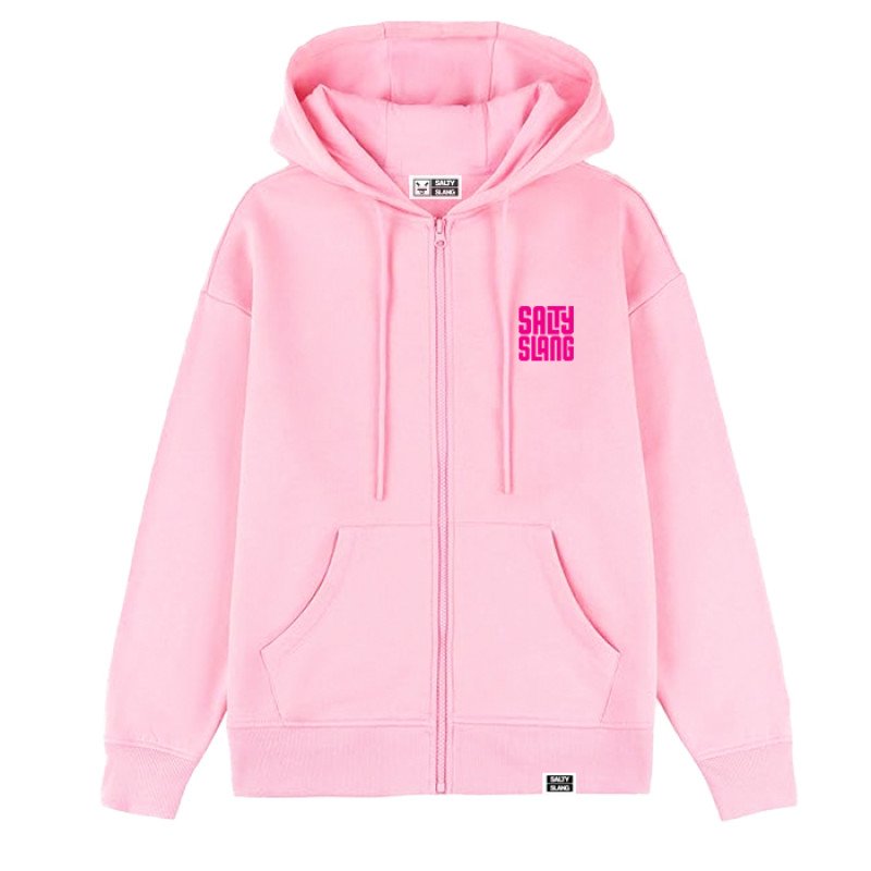 SALTY SLANG FACE LETTER ZIP HOODIE SLU225TC07-3232 SALTY SLANG FACE LETTER ZIP HOODIE SLU225TC07-3232