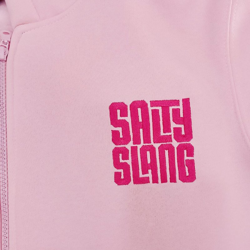 SALTY SLANG FACE LETTER ZIP HOODIE SLU225TC07-3232 SALTY SLANG FACE LETTER ZIP HOODIE SLU225TC07-3232