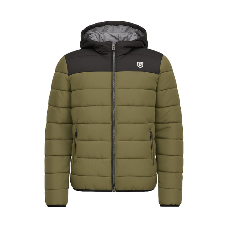 DENIMIND  SLIM PUFFER  JACKET 903 OLIVE - BLK DMU225TD02-16