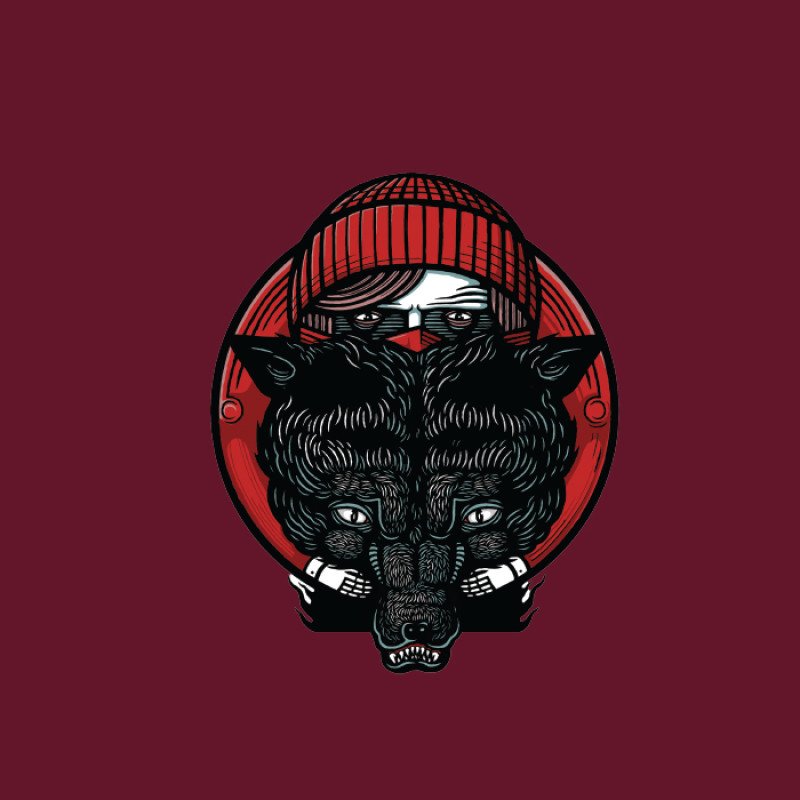 REDISTANCE CIRCLE WOLF HOODIE RDU224TM08-2525