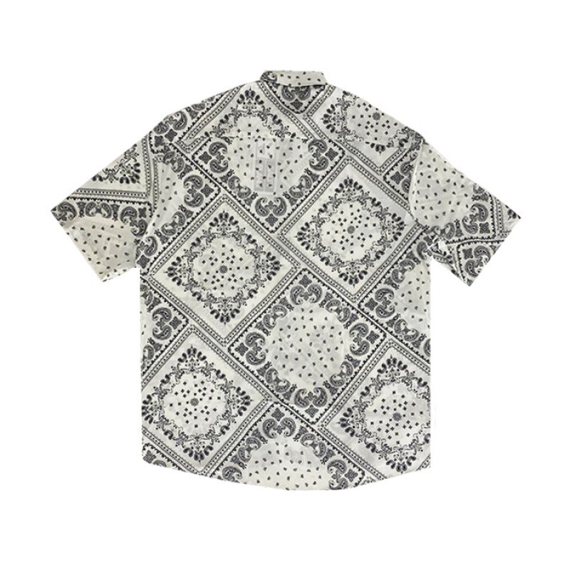 SALTY SLANG HAWAI SHIRT  LACHOURI BLACK&WHITE SLU123TK07-1820