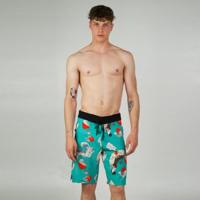 SALTY SLANG JAPANESE PATTERN LONG BOARDSHORT SLM124BH07-3434 SALTY SLANG JAPANESE PATTERN LONG BOARDSHORT SLM124BH07-3434