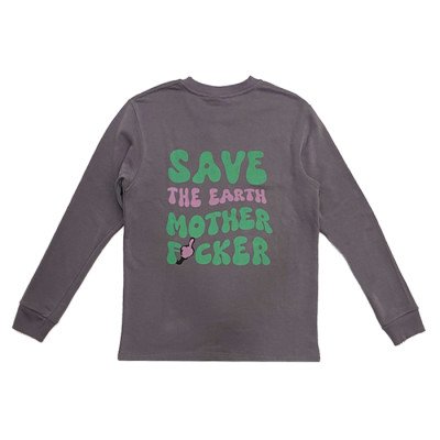 SALTY SLANG SAVE THE EARTH LONGCROP SLU224TQ04-0202 SALTY SLANG SAVE THE EARTH LONGCROP SLU224TQ04-0202