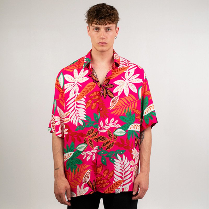 SALTY SLANG PINK LEAVES SHIRT SALTY SLANG PINK LEAVES SHIRT