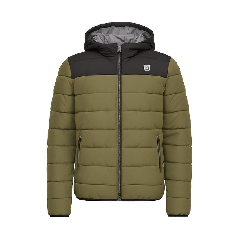 DENIMIND SLIM PUFFER JACKET 903 OLIVE - BLK DMU225TD02-16 DENIMIND SLIM PUFFER JACKET 903 OLIVE - BLK DMU225TD02-16