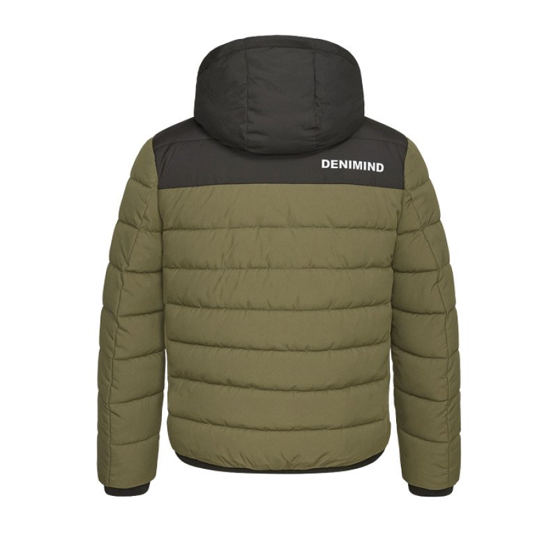 DENIMIND SLIM PUFFER JACKET 903 OLIVE - BLK DMU225TD02-16 DENIMIND SLIM PUFFER JACKET 903 OLIVE - BLK DMU225TD02-16