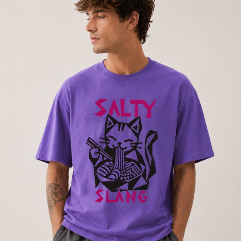 SALTY SLANG NOODLE CAT TEE SLU126TB03-26 SALTY SLANG NOODLE CAT TEE SLU126TB03-26