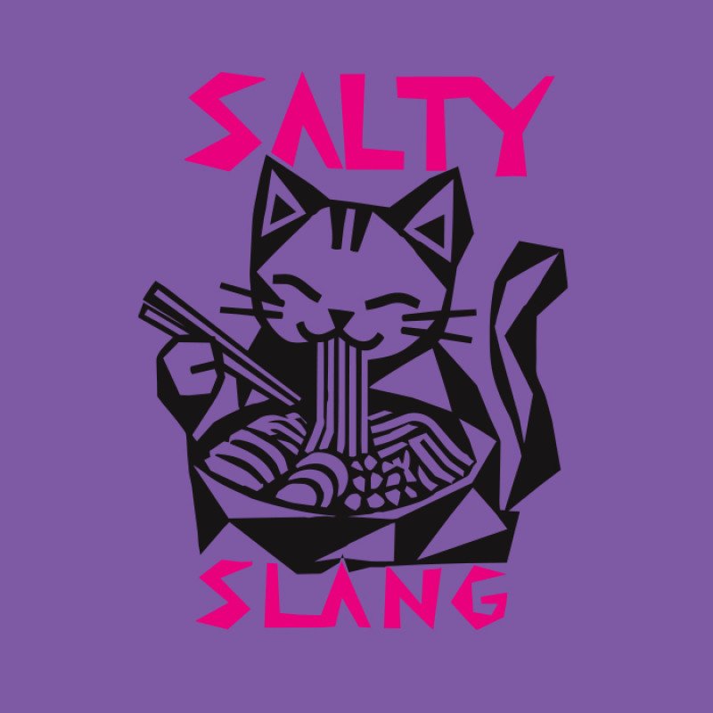 SALTY SLANG NOODLE CAT TEE SLU126TB03-26 SALTY SLANG NOODLE CAT TEE SLU126TB03-26