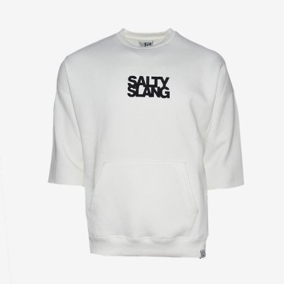 SALTY SLANG WORD LOGO EMBROIDERY CROP SLU223TT01-0707