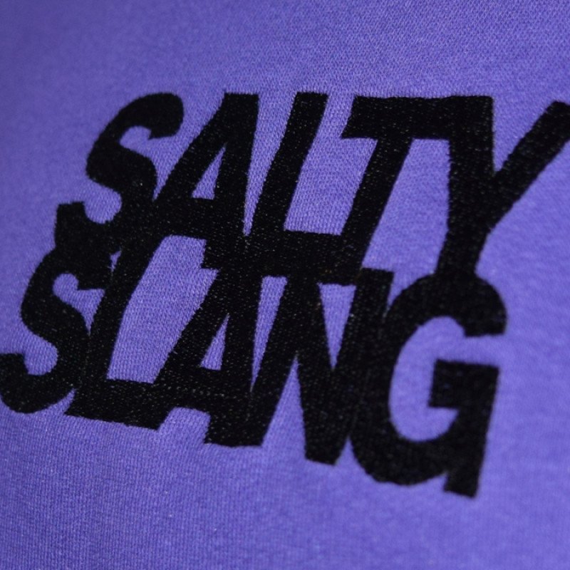 SALTY SLANG WORD LOGO EMBROIDERY CROP SLU223TT01-2626