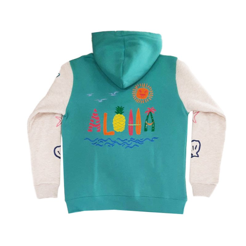 SALTY SLANG ALOHA EMBROIDERY HOODIE SLU226TM07-5822