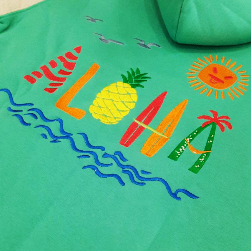 SALTY SLANG ALOHA EMBROIDERY HOODIE SLU226TM07-5822