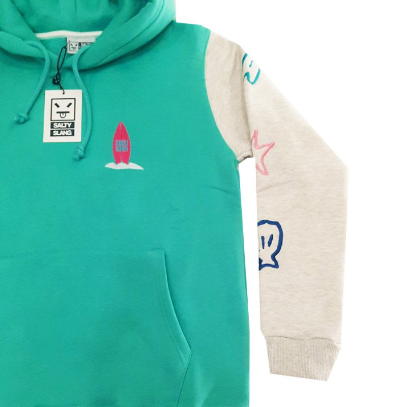 SALTY SLANG ALOHA EMBROIDERY HOODIE SLU226TM07-5822