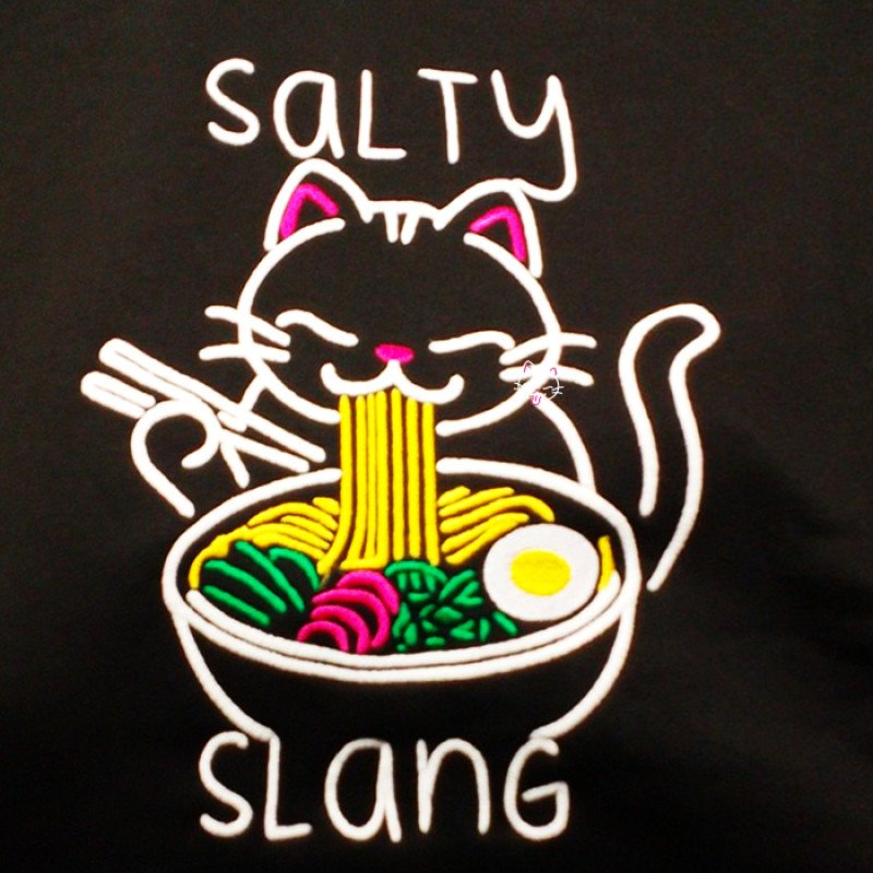 SALTY SLANG NOODLE CAT HOODIE SLU226TM08-2020 SALTY SLANG NOODLE CAT HOODIE SLU226TM08-2020
