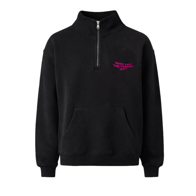 SALTY SLANG LET TONGUE OUT HALF ZIP SLU226TS01-20 SALTY SLANG LET TONGUE OUT HALF ZIP SLU226TS01-20