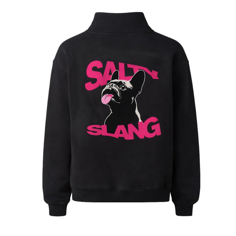 SALTY SLANG LET TONGUE OUT HALF ZIP SLU226TS01-20 SALTY SLANG LET TONGUE OUT HALF ZIP SLU226TS01-20