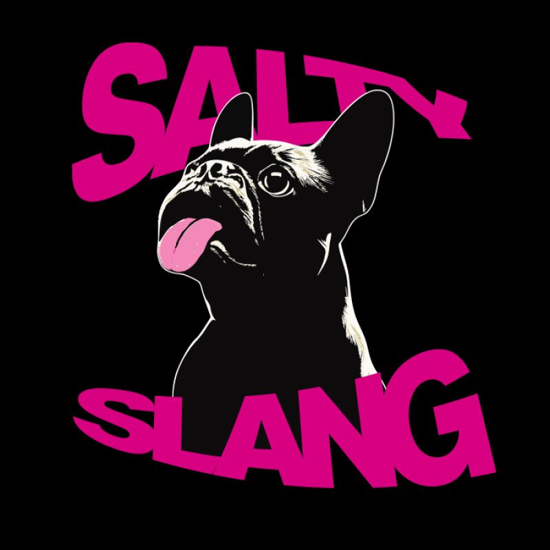 SALTY SLANG LET TONGUE OUT HALF ZIP SLU226TS01-20 SALTY SLANG LET TONGUE OUT HALF ZIP SLU226TS01-20