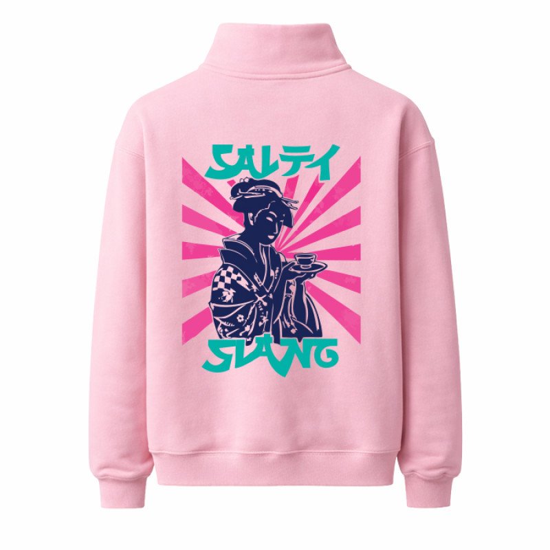 SALTY SLANG  GEISHA SUN HALF ZIP SLU226TS01-32